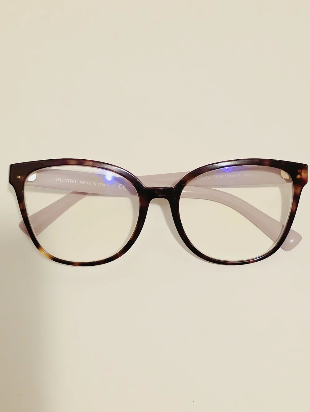 Authentic Valentino VA 3072 5205 Tortoiseshell & Blush Pink Cat-Eye Eyeglasses